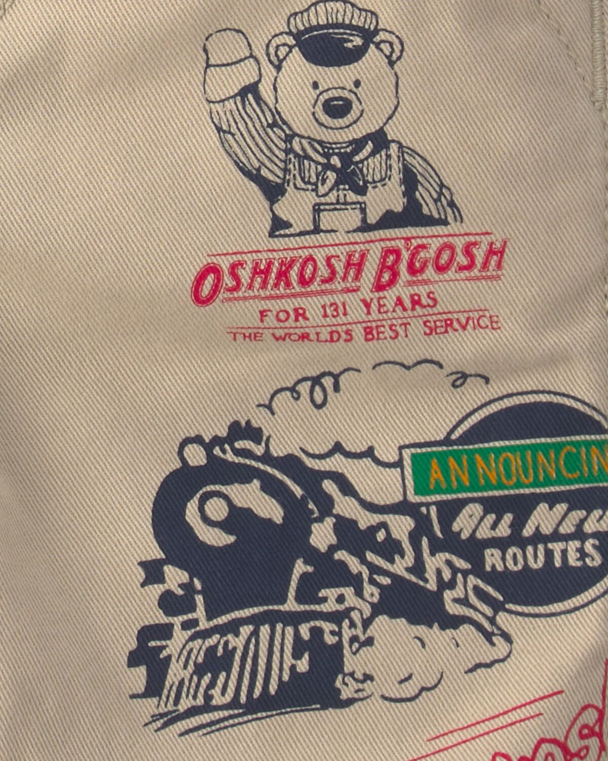 Baby Train Overalls - Khaki 3 Baby Train Overalls - Khaki