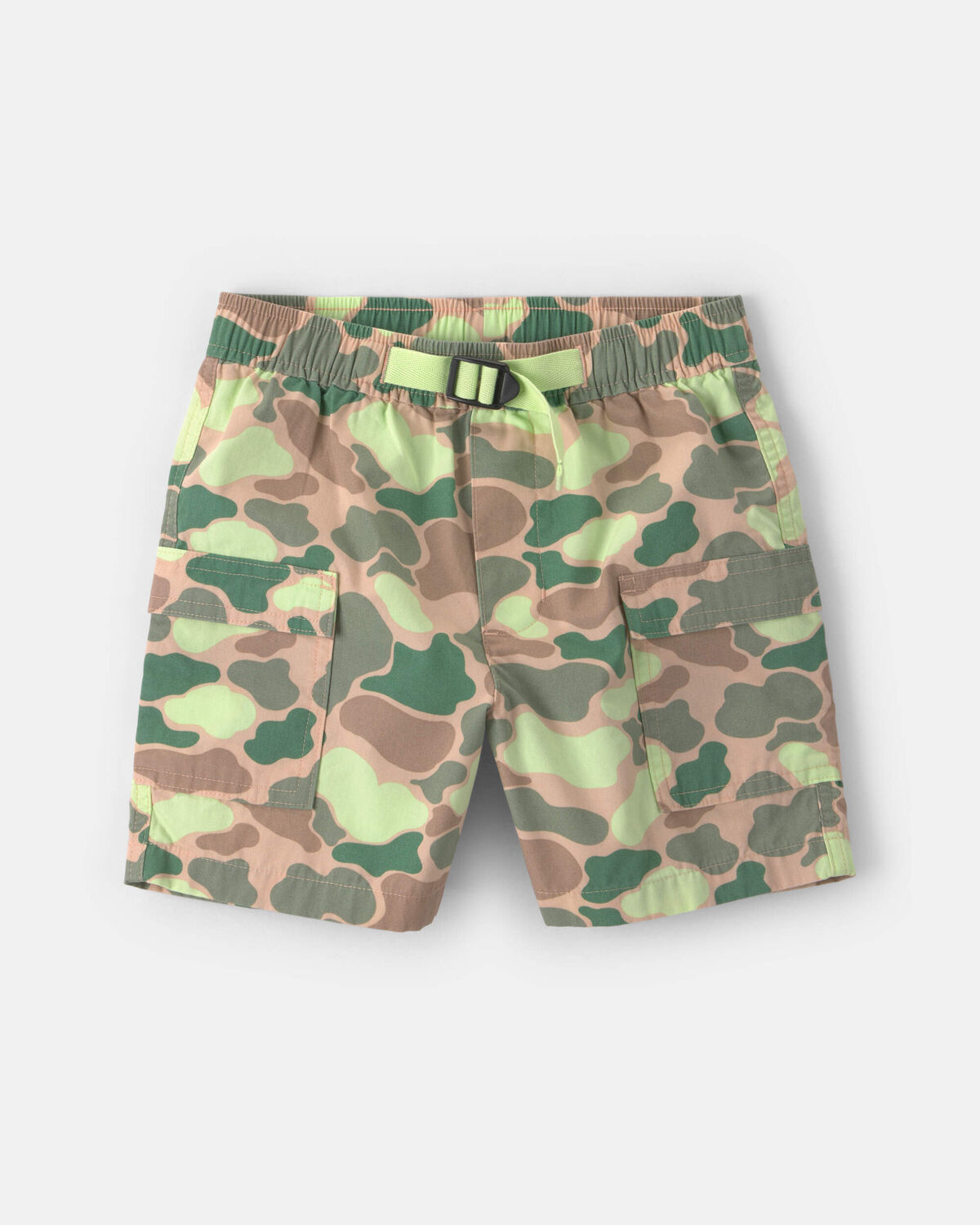 Boys Camo Canvas Cargo Shorts - Green 1 Boys Camo Canvas Cargo Shorts - Green