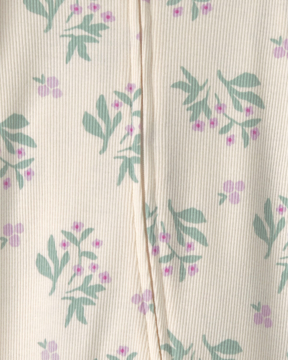 Baby Girl Floral Cotton 2-Way Zip Sleep & Play Pajamas - Ivory 2 Baby Girl Floral Cotton 2-Way Zip Sleep & Play Pajamas - Ivory