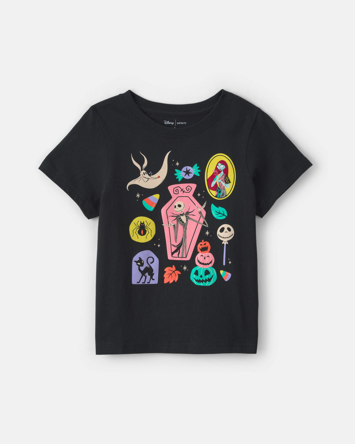 Girls Disney© Nightmare Halloween Graphic Tee - Black 1 Girls Disney© Nightmare Halloween Graphic Tee - Black