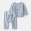 Baby Boy 2-Piece Bear Fleece Long-Sleeve Top & Pant Set - Blue 8 Baby Boy 2-Piece Bear Fleece Long-Sleeve Top & Pant Set - Blue