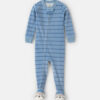 Baby Boy 1-Piece Striped Raccoon 2-Way Zip DreamPlush Snug Fit Footed Pajama - Blue 9 Baby Boy 1-Piece Striped Raccoon 2-Way Zip DreamPlush Snug Fit Footed Pajama - Blue
