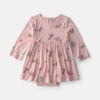 Baby Girl Woodland PurelySoft™ Long-Sleeve Bodysuit Dress - Pink 9 Baby Girl Woodland PurelySoft™ Long-Sleeve Bodysuit Dress - Pink