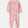 Baby Girl 1-Piece Unicorn 2-Way Zip DreamPlush Snug Fit Pajama - Pink