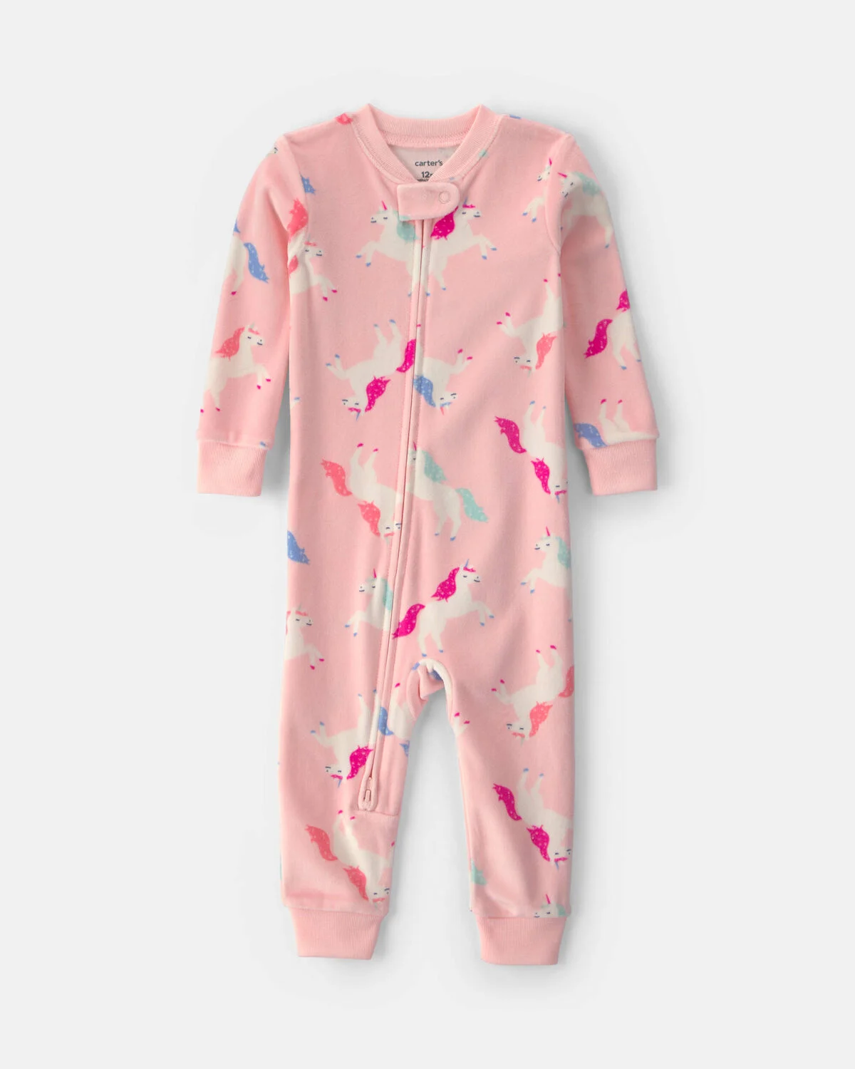 Baby Girl 1-Piece Unicorn 2-Way Zip DreamPlush Snug Fit Pajama - Pink 1 Baby Girl 1-Piece Unicorn 2-Way Zip DreamPlush Snug Fit Pajama - Pink