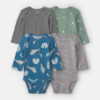 Baby Boy 4-Pack Arctic Long-Sleeve Multipack Bodysuits 8 Baby Boy 4-Pack Arctic Long-Sleeve Multipack Bodysuits