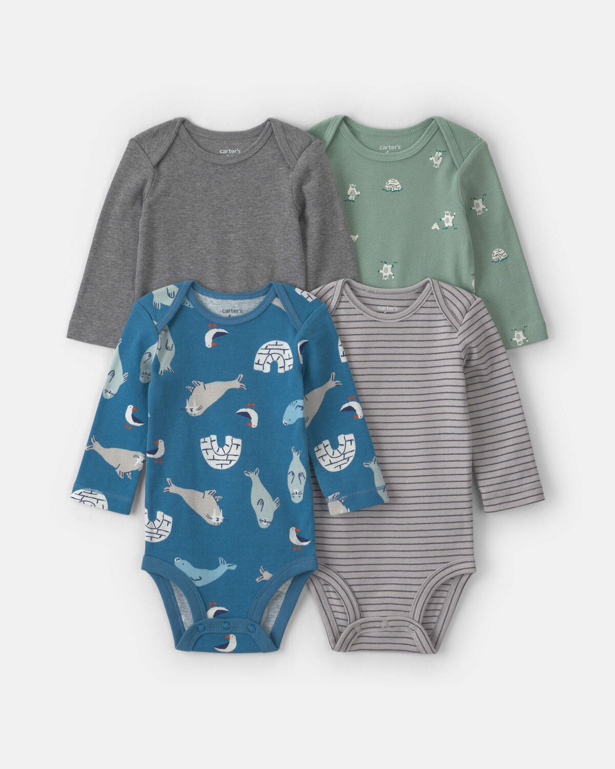 Baby Boy 4-Pack Arctic Long-Sleeve Multipack Bodysuits 1 Baby Boy 4-Pack Arctic Long-Sleeve Multipack Bodysuits