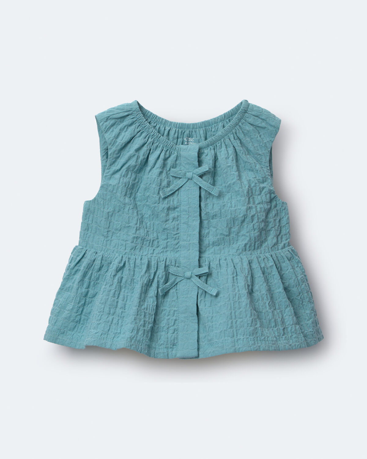 Toddler Girl Peplum Top - Teal 2 Toddler Girl Peplum Top - Teal