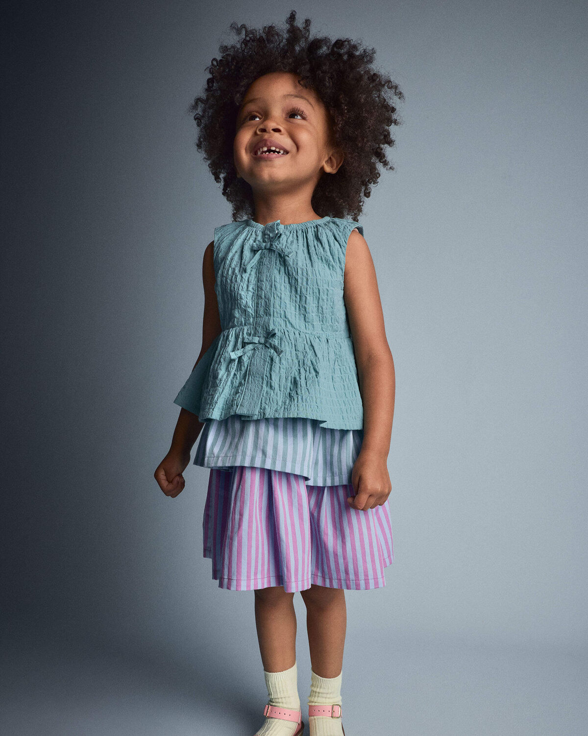 Toddler Girl Peplum Top - Teal 5 Toddler Girl Peplum Top - Teal