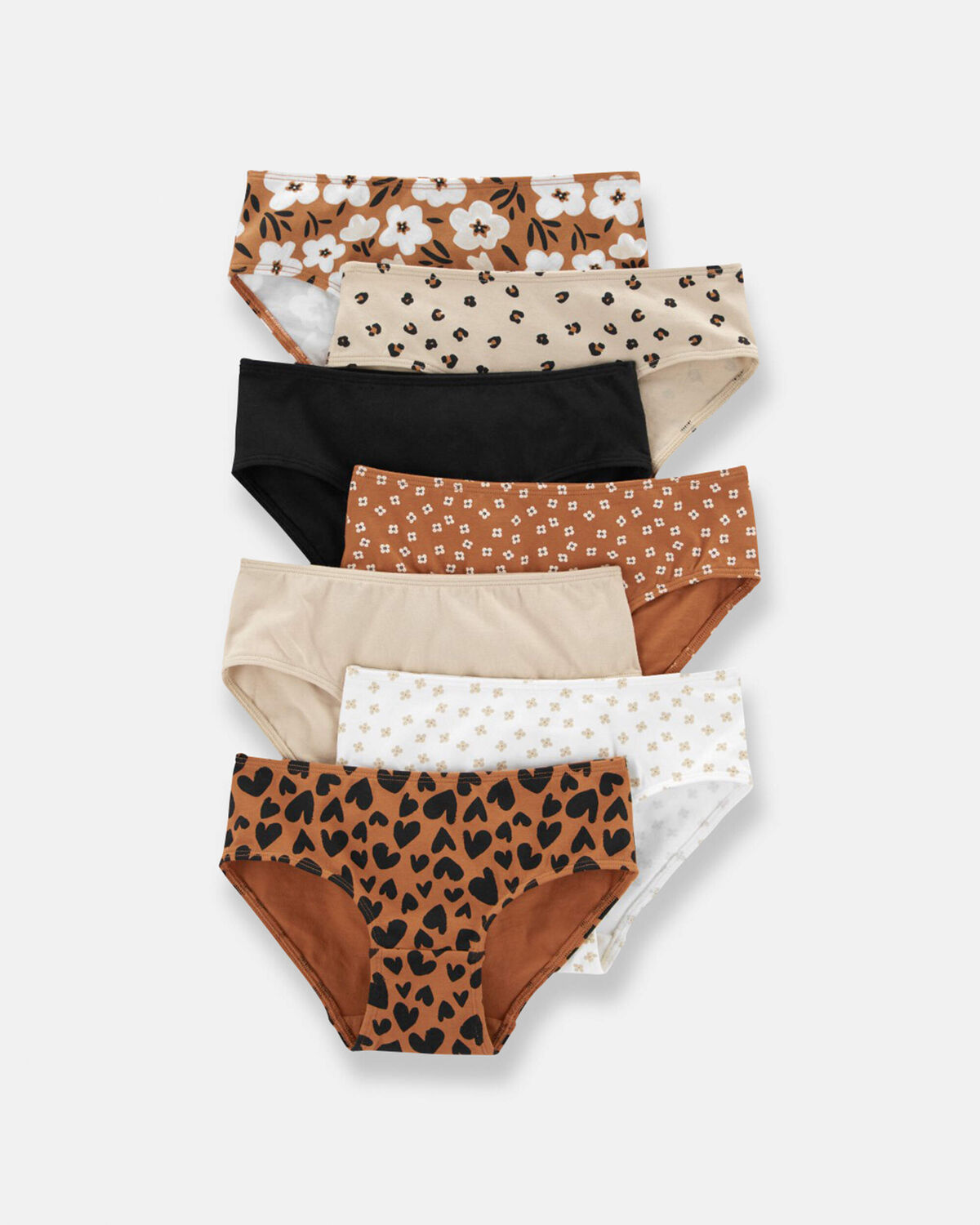Girls 7-Pack Floral Hipster Underwear 1 Girls 7-Pack Floral Hipster Underwear