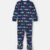 Baby 1-Piece 'Feliz Navidad' Christmas 100% Cotton Snug Fit Footed Pajama - Navy Blue 7 Baby 1-Piece 'Feliz Navidad' Christmas 100% Cotton Snug Fit Footed Pajama - Navy Blue