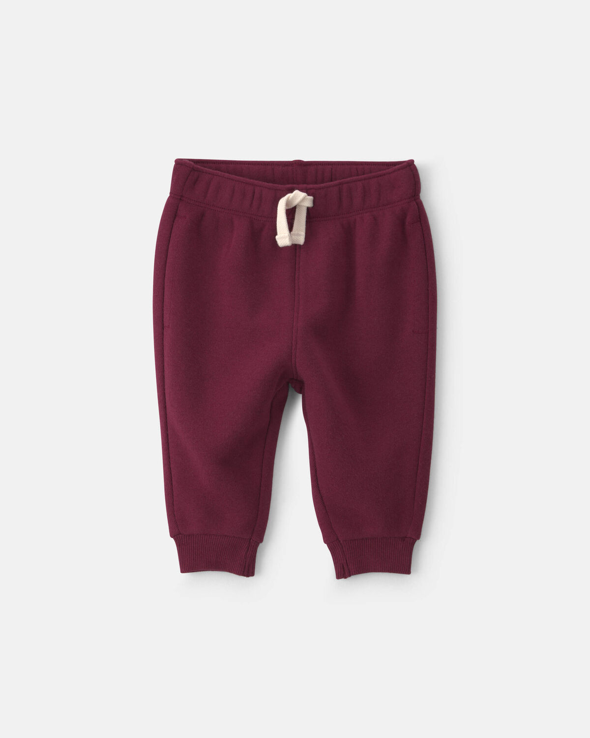 Baby Boy Fleece Pants - Burgundy 1 Baby Boy Fleece Pants - Burgundy