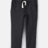 Toddler Boy Pull-On French Terry Pants - Black