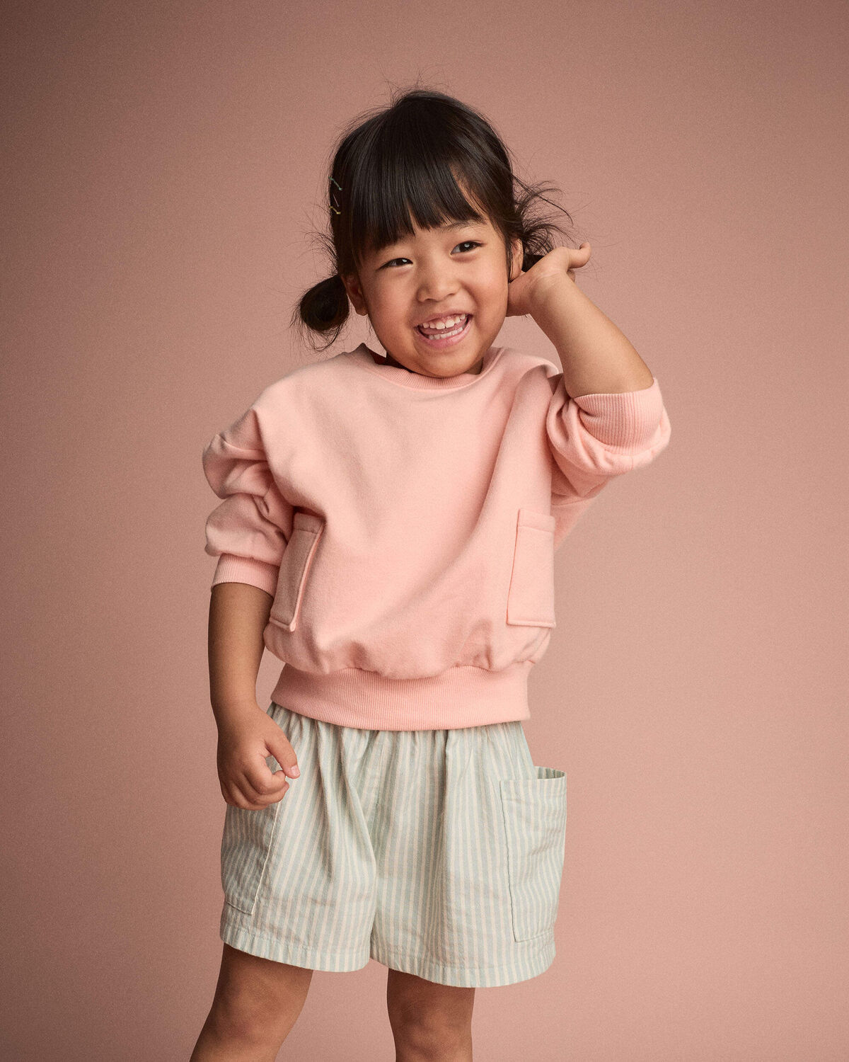 Toddler Otter Sweatshirt™ with Pockets - Light Pink 3 Toddler Otter Sweatshirt™ with Pockets - Light Pink
