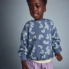 Toddler Otter Sweatshirt™ with Pockets in Abstract Print - Slate Blue 12 Toddler Otter Sweatshirt™ with Pockets in Abstract Print - Slate Blue