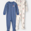 Baby 2-Pack Ice Cream Truck 100% Cotton Snug Fit 1-Piece Pajama - Blue/Ivory 4 Baby 2-Pack Ice Cream Truck 100% Cotton Snug Fit 1-Piece Pajama - Blue/Ivory