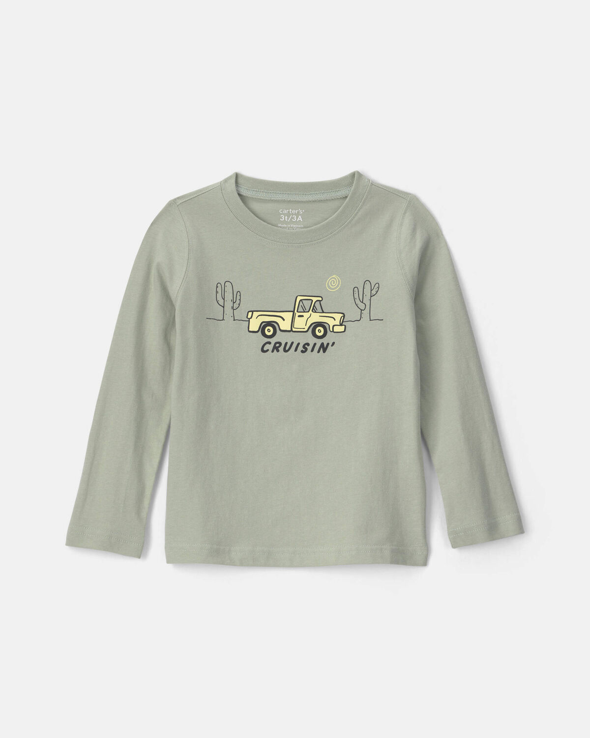 Toddler Boy 'Cruisin' Truck Long-Sleeve Graphic Tee - Green