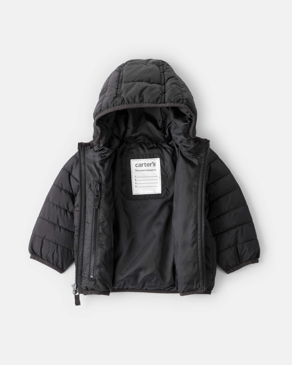 Baby Boy Midweight Packable Puffer - Black
