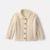 Baby Girl Fair Isle Cardigan Sweater - Cream 4 Baby Girl Fair Isle Cardigan Sweater - Cream