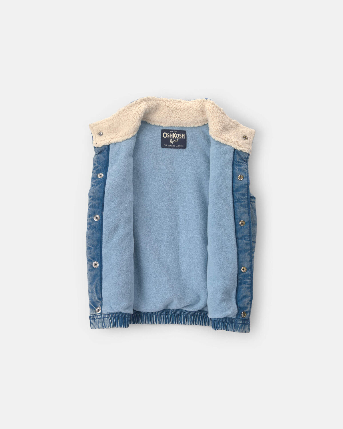 Toddler Boy Denim Vest - Blue/Cream