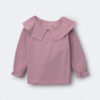 Toddler Girl Peter Pan Collar Top - Mauve 4 Toddler Girl Peter Pan Collar Top - Mauve
