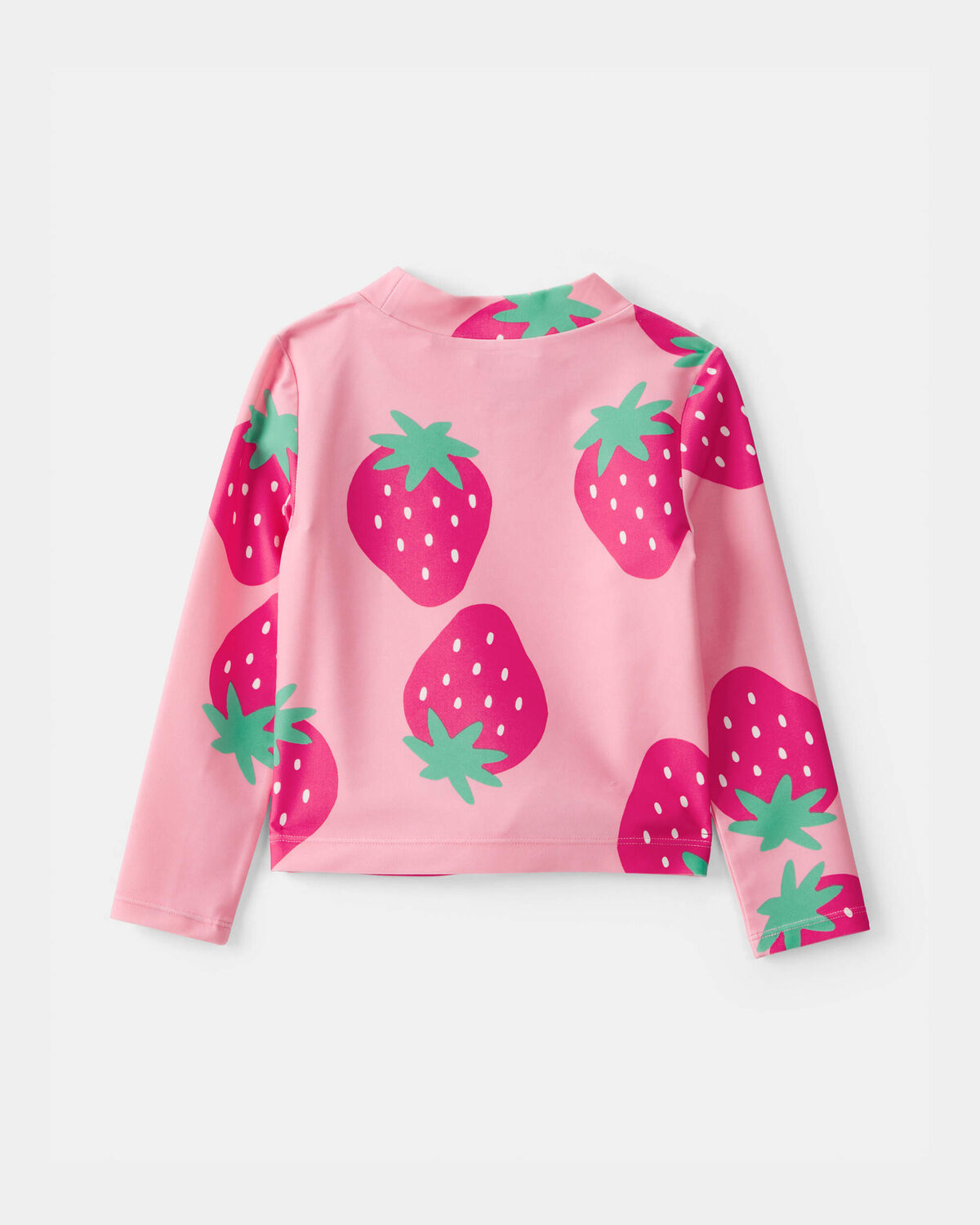 Toddler Girl 3-Piece Strawberry Rashguard Swimsuit Set - Pink 2 Toddler Girl 3-Piece Strawberry Rashguard Swimsuit Set - Pink