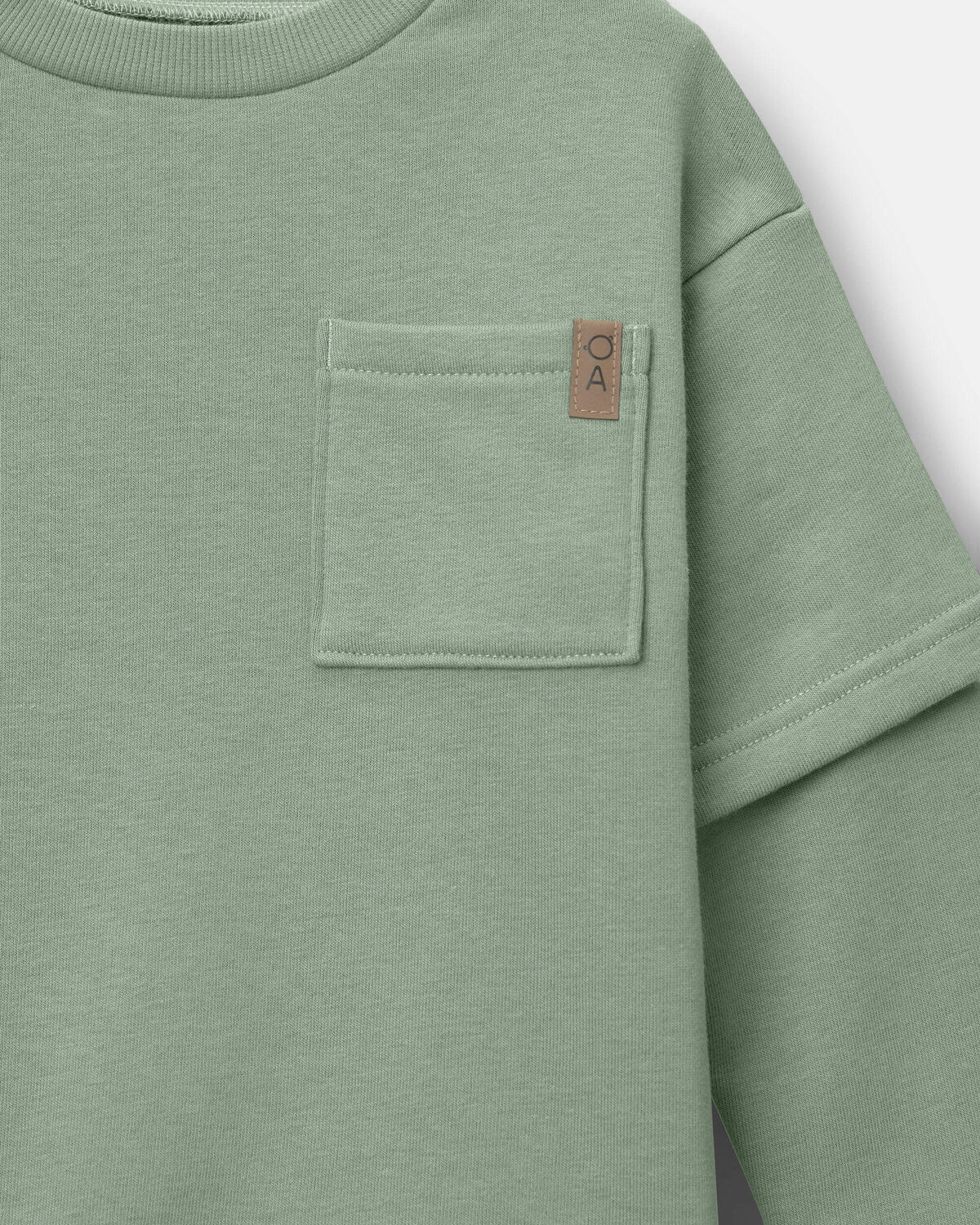 Toddler Long-Sleeve Layered Top - Olive 6 Toddler Long-Sleeve Layered Top - Olive
