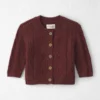 Baby Girl Organic Cotton Sweater Knit Embroidered Cardigan 5 Baby Girl Organic Cotton Sweater Knit Embroidered Cardigan