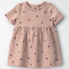Baby Girl Organic Cotton French Terry Dress in Apples 4 Baby Girl Organic Cotton French Terry Dress in Apples