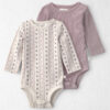 Baby Girl 2-Pack Organic Cotton Waffle Knit Bodysuits