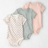 Baby Girl 3-Pack Organic Cotton Bodysuits in Floral Print