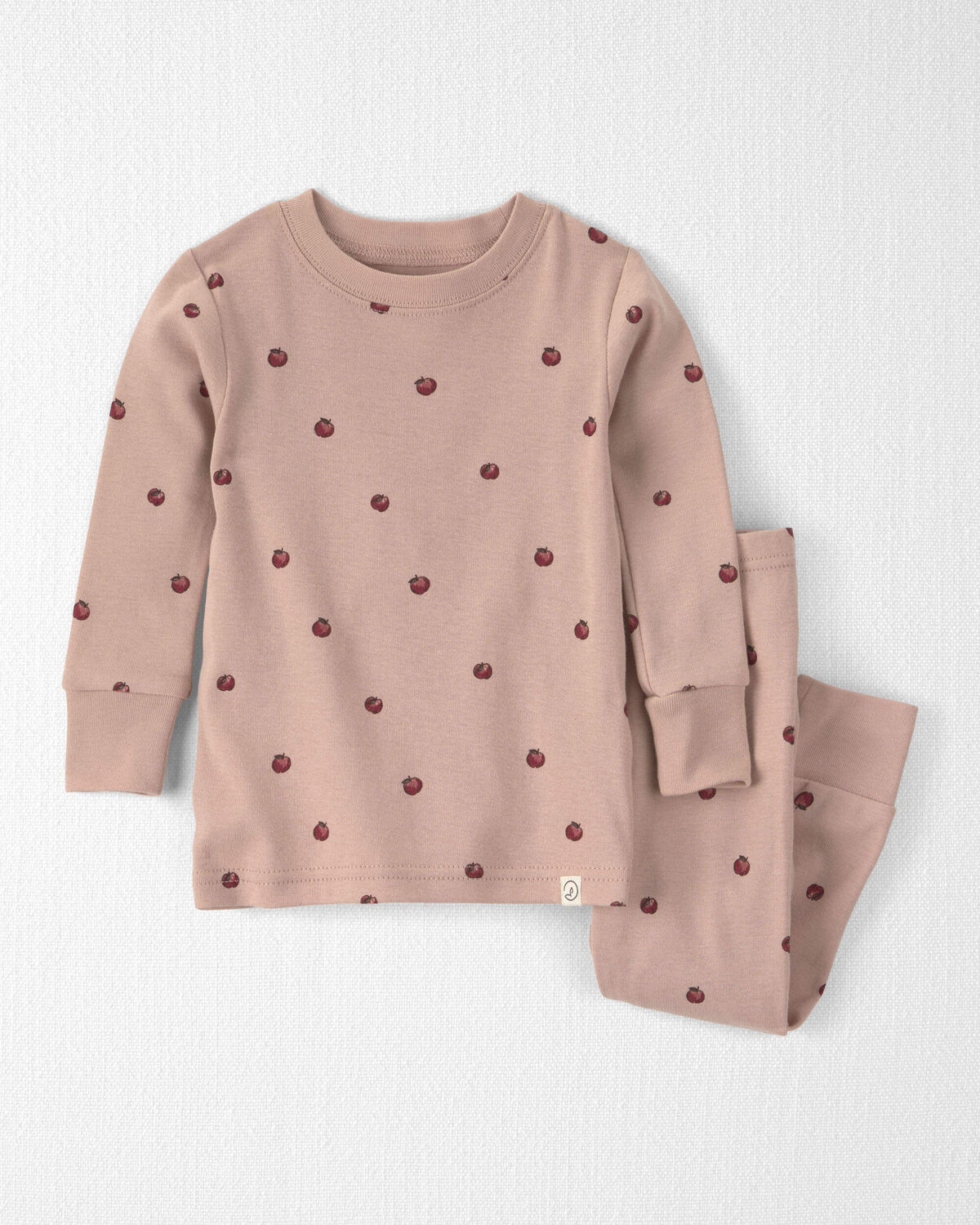 Baby Girl 2-Piece Organic Cotton Pajamas in Apples 1 Baby Girl 2-Piece Organic Cotton Pajamas in Apples