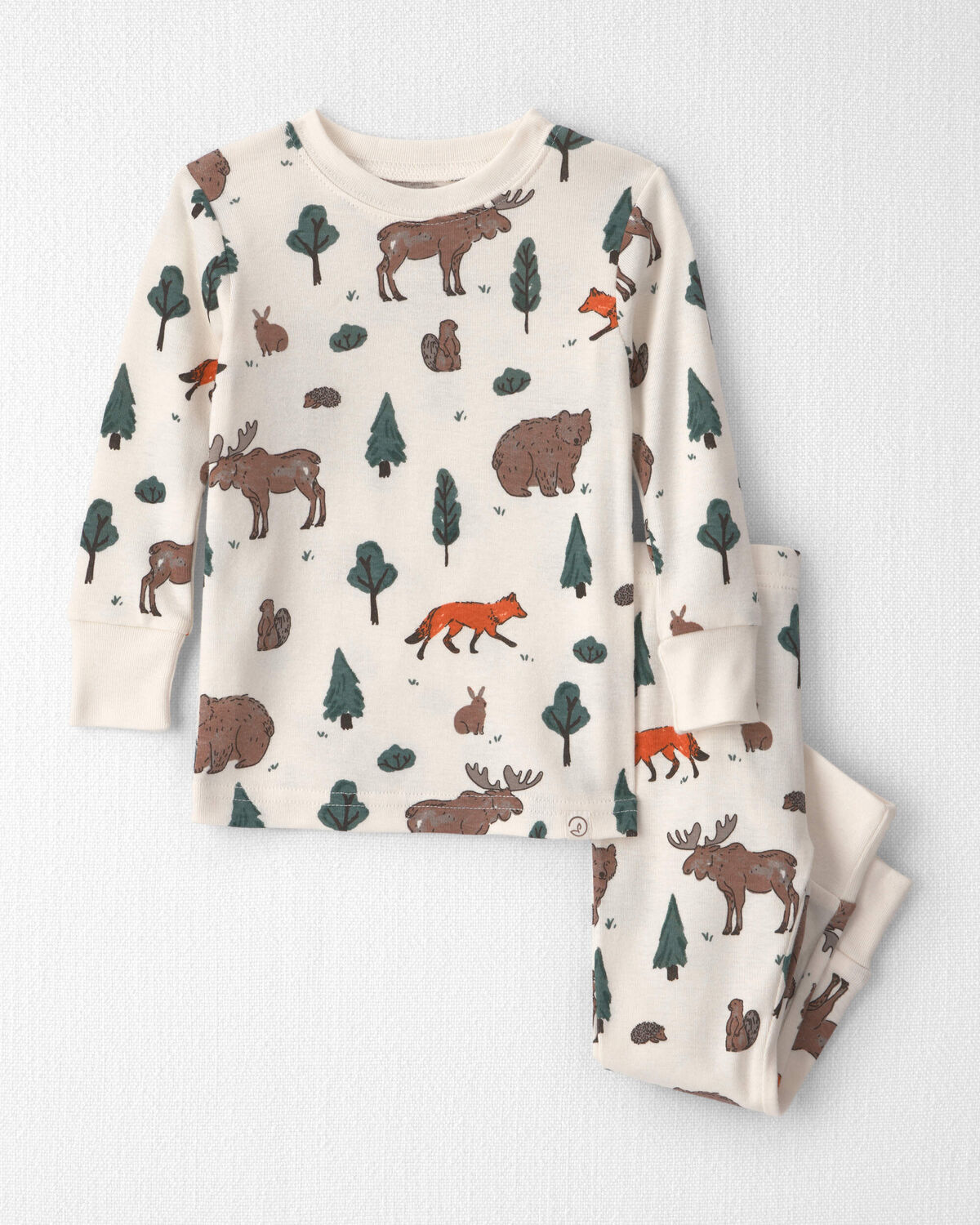 Baby 2-Piece Organic Cotton Pajamas in Woodland Creatures 1 Baby 2-Piece Organic Cotton Pajamas in Woodland Creatures