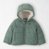 Baby Recycled Teddy Fleece Hooded Puffer Jacket