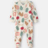 Baby Thanksgiving 100% Cotton 2-Way Zip Sleep & Play Pajamas - Cream