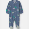 Baby Boy Dinosaur 2-Way Zip Sleep & Play Pajamas - Blue