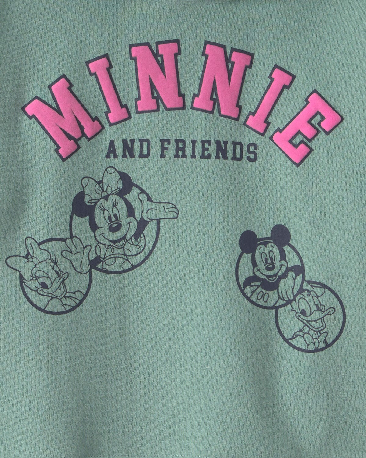 Girls Disney© Minnie Mouse Fleece Hoodie - Green 3 Girls Disney© Minnie Mouse Fleece Hoodie - Green