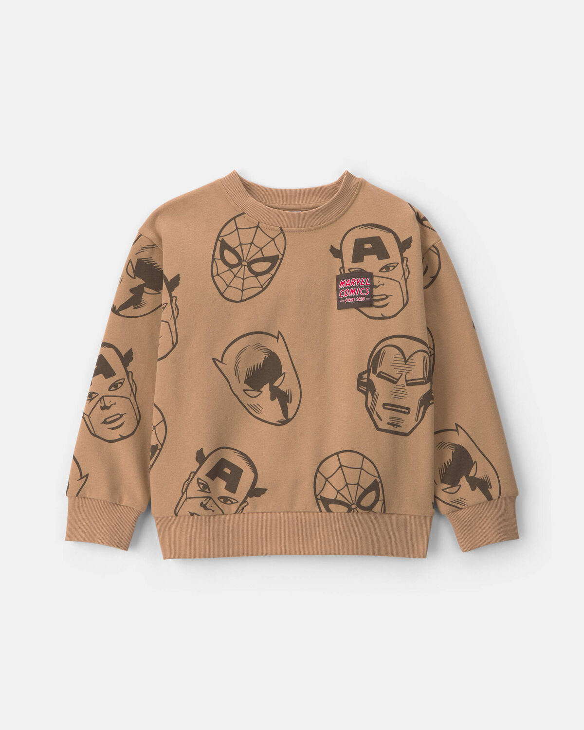 Boys ©Marvel Fleece Pullover Sweatshirt - Brown 1 Boys ©Marvel Fleece Pullover Sweatshirt - Brown
