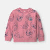Girls Disney© Stitch Fleece Pullover Sweatshirt - Pink 4 Girls Disney© Stitch Fleece Pullover Sweatshirt - Pink