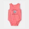 Baby Boy 'Little Griller' Sleeveless Graphic Bodysuit - Coral