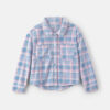 Girls Plaid Fleece Jacket - Blue 6 Girls Plaid Fleece Jacket - Blue