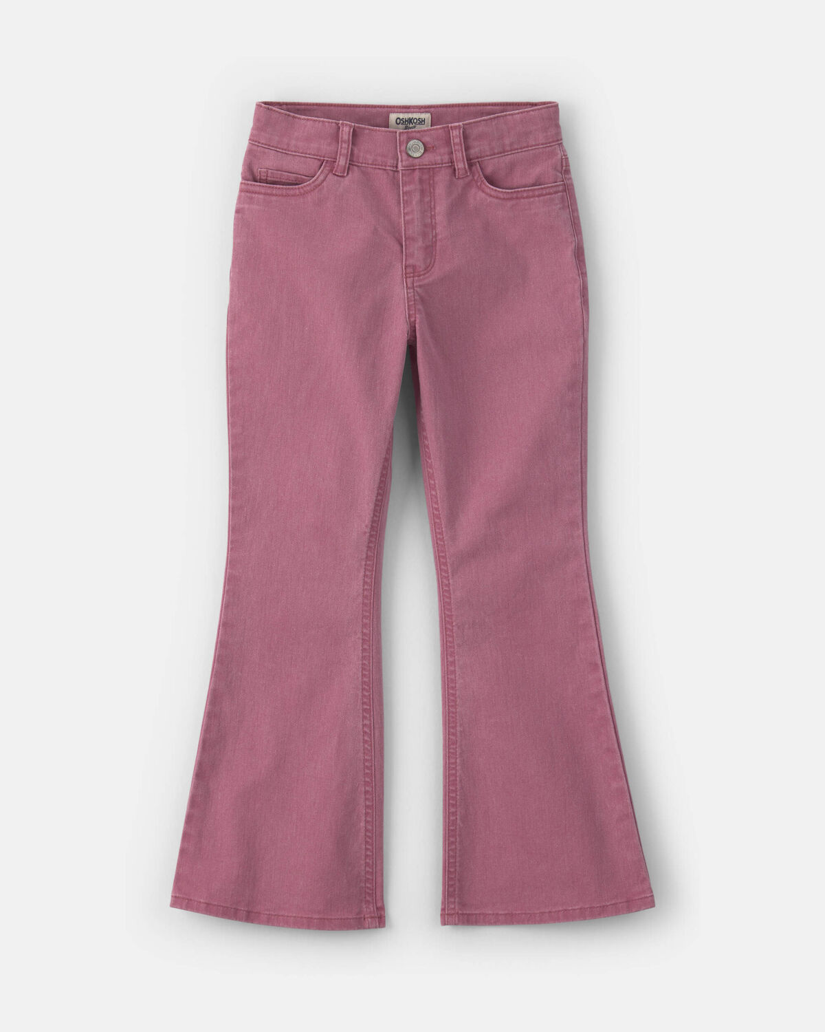 Girls Twill Flare Pants - Purple 1 Girls Twill Flare Pants - Purple