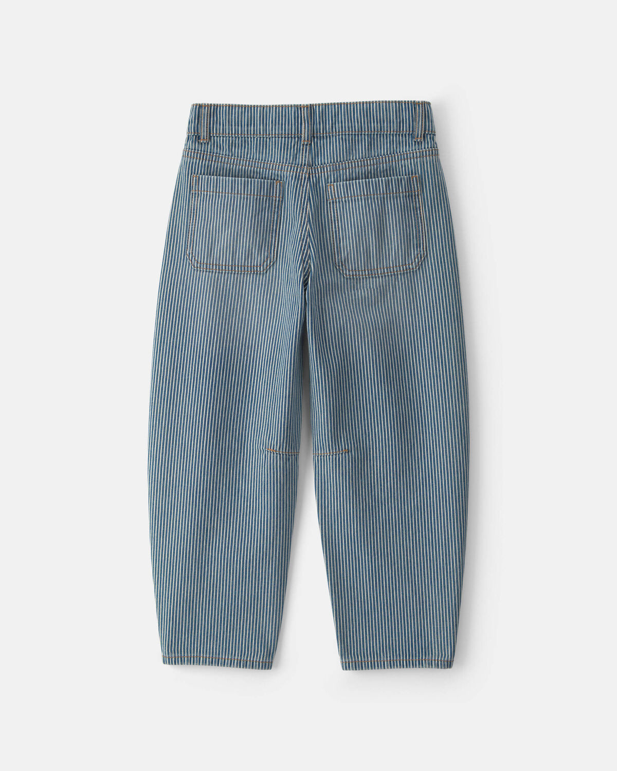 Girls Hickory Stripe Denim Barrel Jeans - Light Wash 6 Girls Hickory Stripe Denim Barrel Jeans - Light Wash