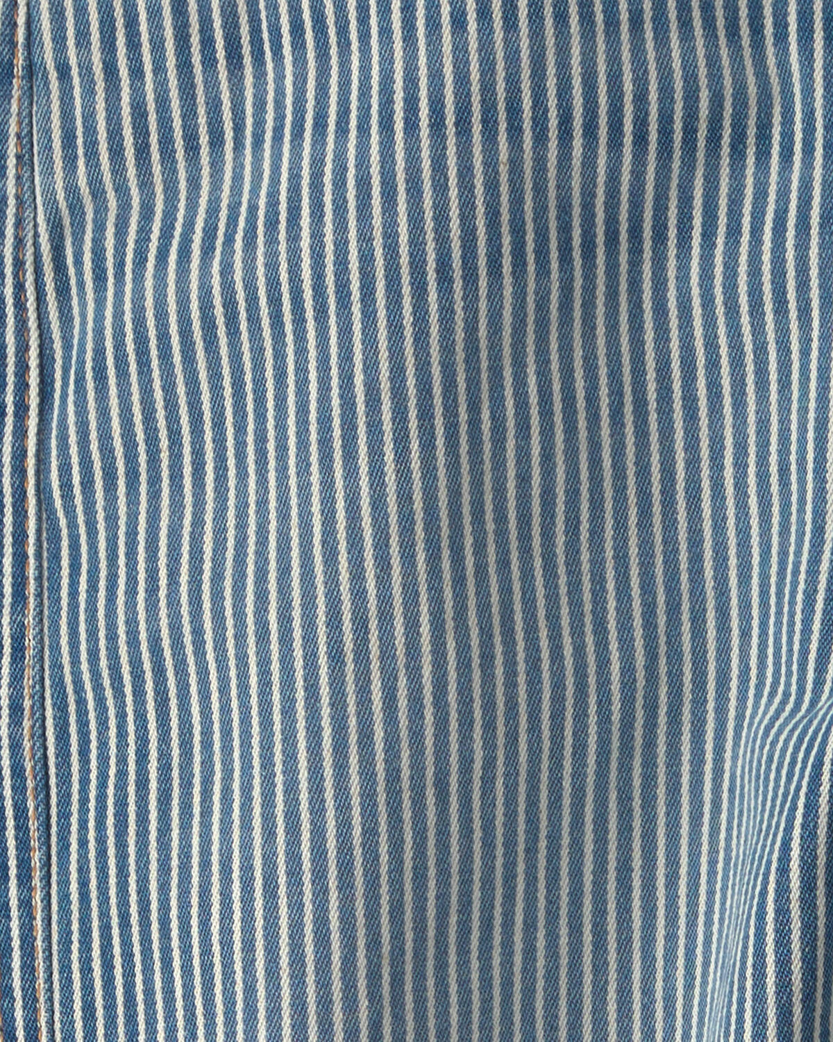 Girls Hickory Stripe Denim Barrel Jeans - Light Wash 7 Girls Hickory Stripe Denim Barrel Jeans - Light Wash
