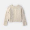 Girls Cable Knit Cardigan Sweater - Cream 9 Girls Cable Knit Cardigan Sweater - Cream