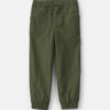 Boys Twill Joggers - Olive Green