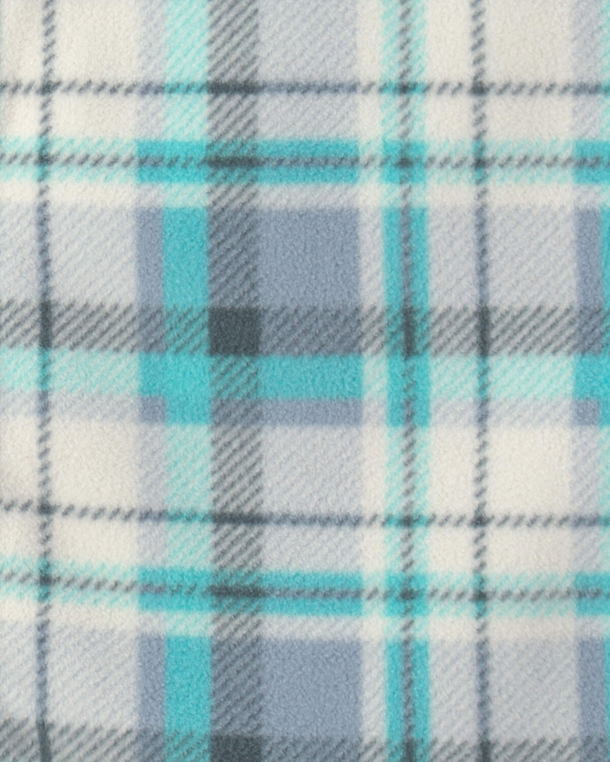 Boys Plaid Fleece Long-Sleeve Button-Down Shirt - Blue