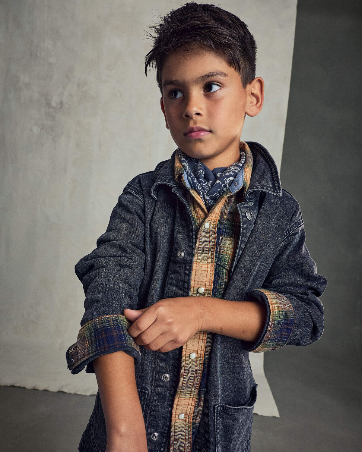 Boys Denim Utility Jacket - Black 2 Boys Denim Utility Jacket - Black