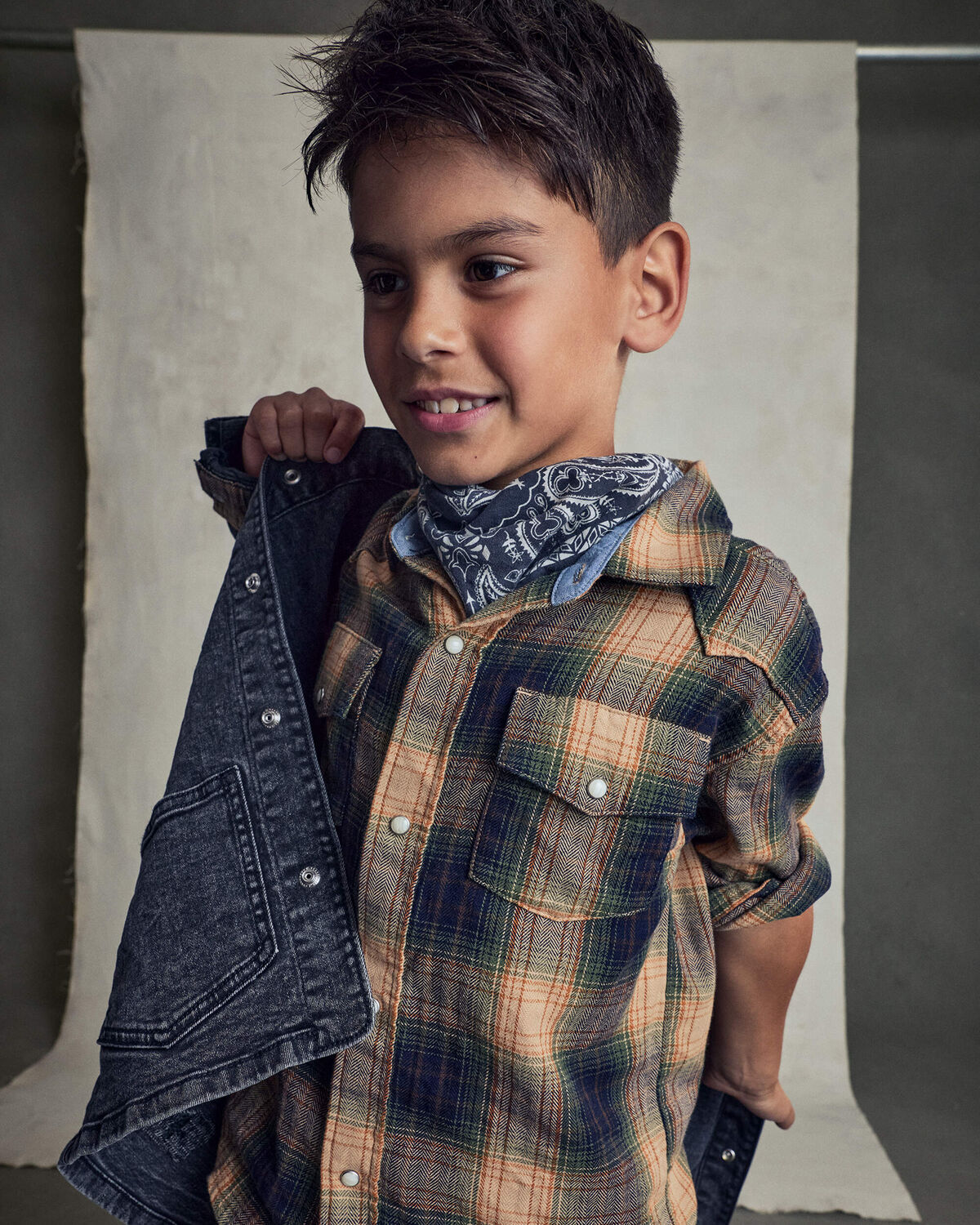 Boys Denim Utility Jacket - Black 4 Boys Denim Utility Jacket - Black