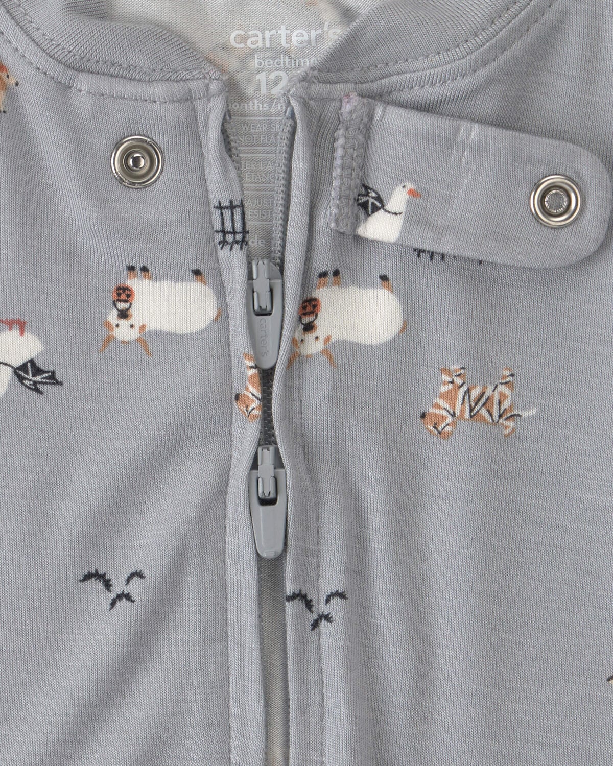 Baby 1-Piece Halloween PurelySoft™ Snug Fit Pajama - Grey 4 Baby 1-Piece Halloween PurelySoft™ Snug Fit Pajama - Grey